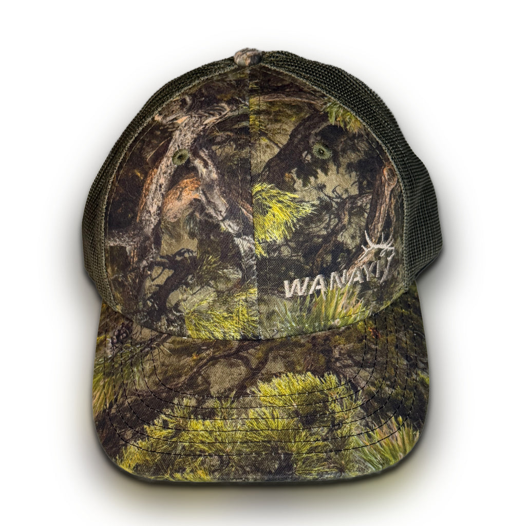 Half and Half Cap — back view in Wanayi proprietary camo