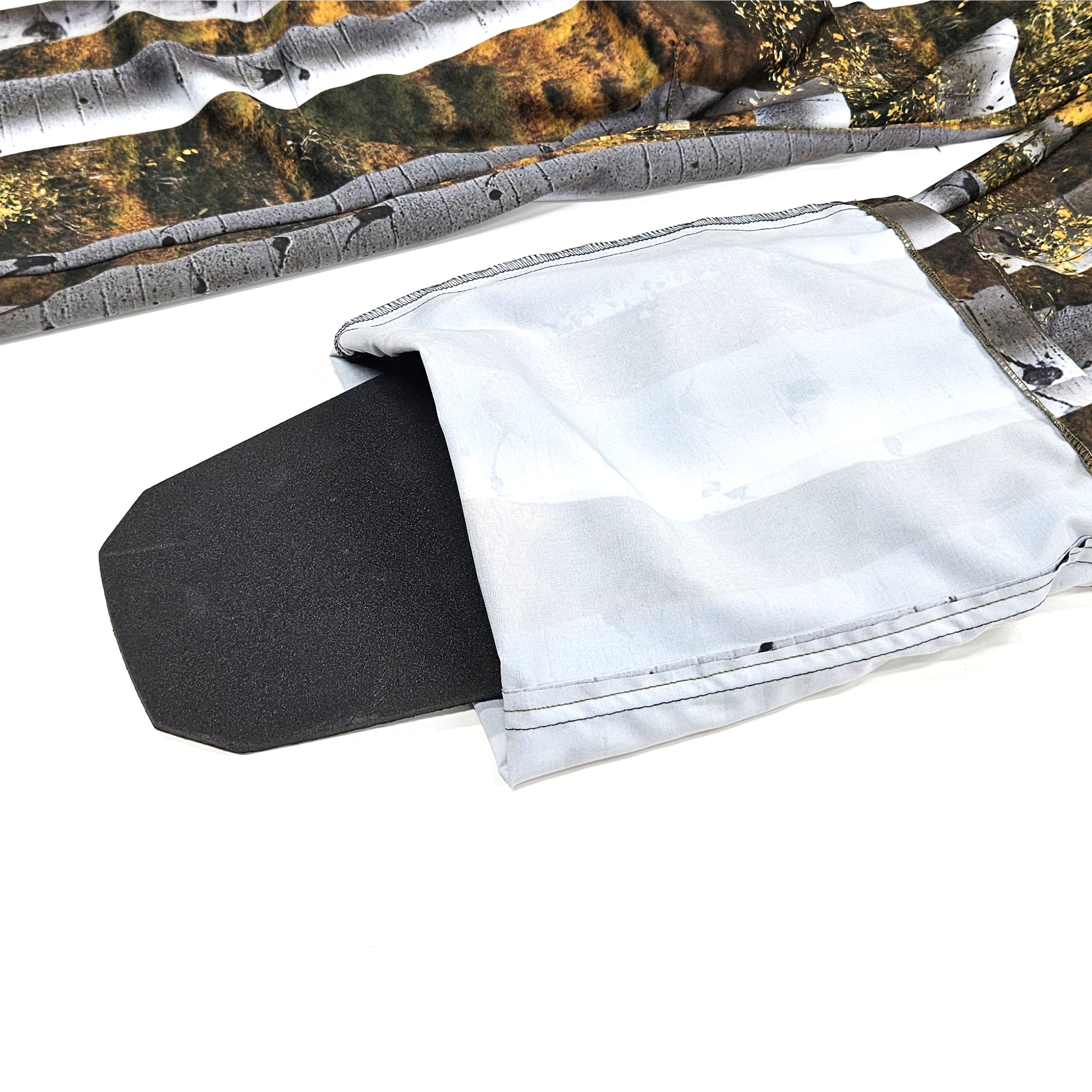 Knee Pads — camo pattern detail, made in USA
