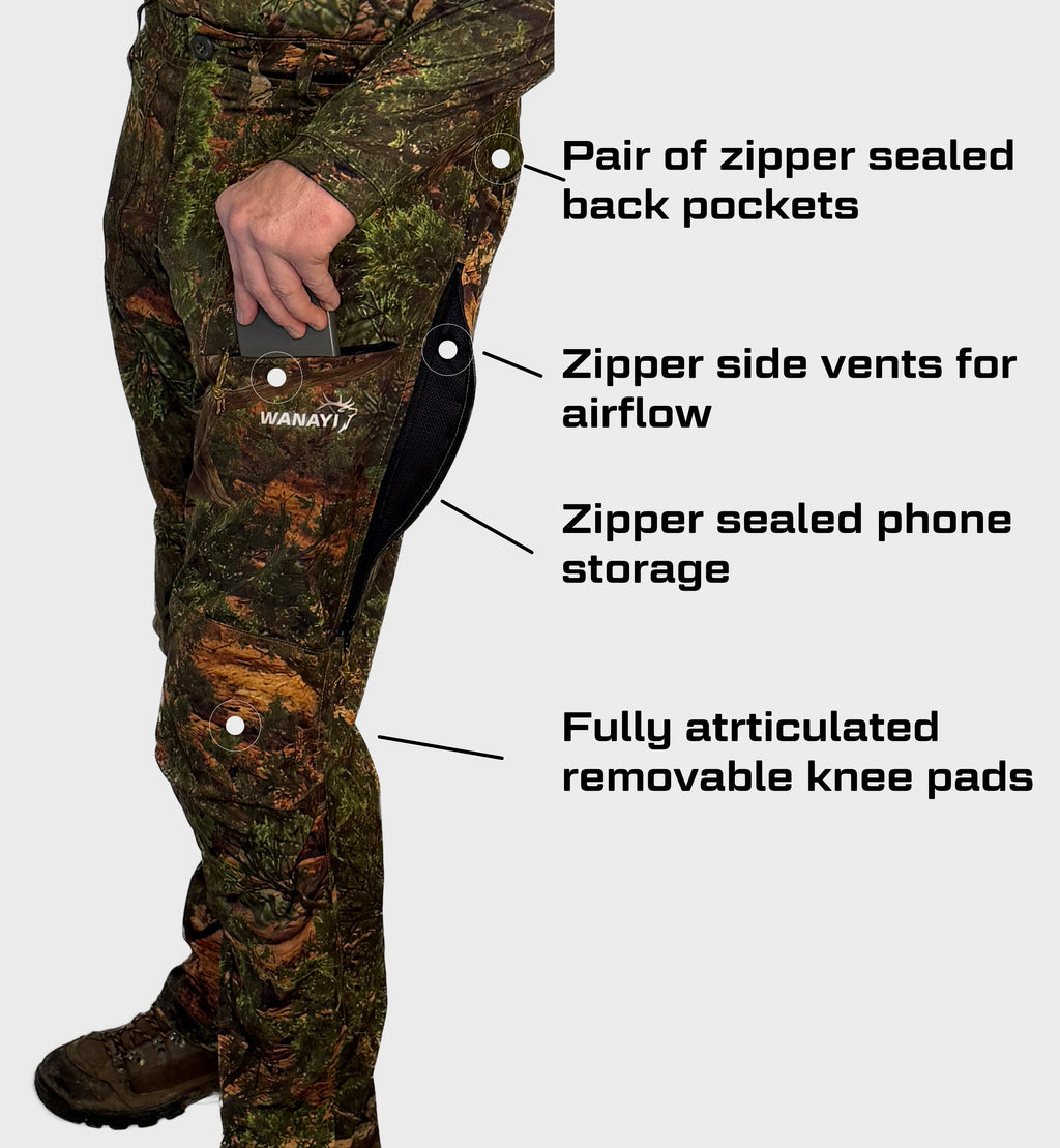 The Early Season Pants in Cedar camo — product showcase