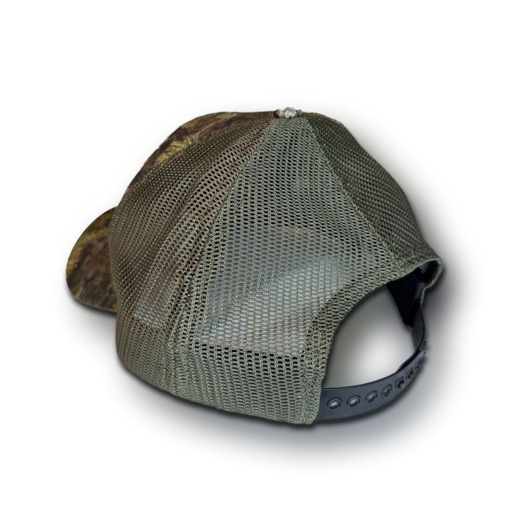 Half and Half Cap — camo pattern detail, made in USA